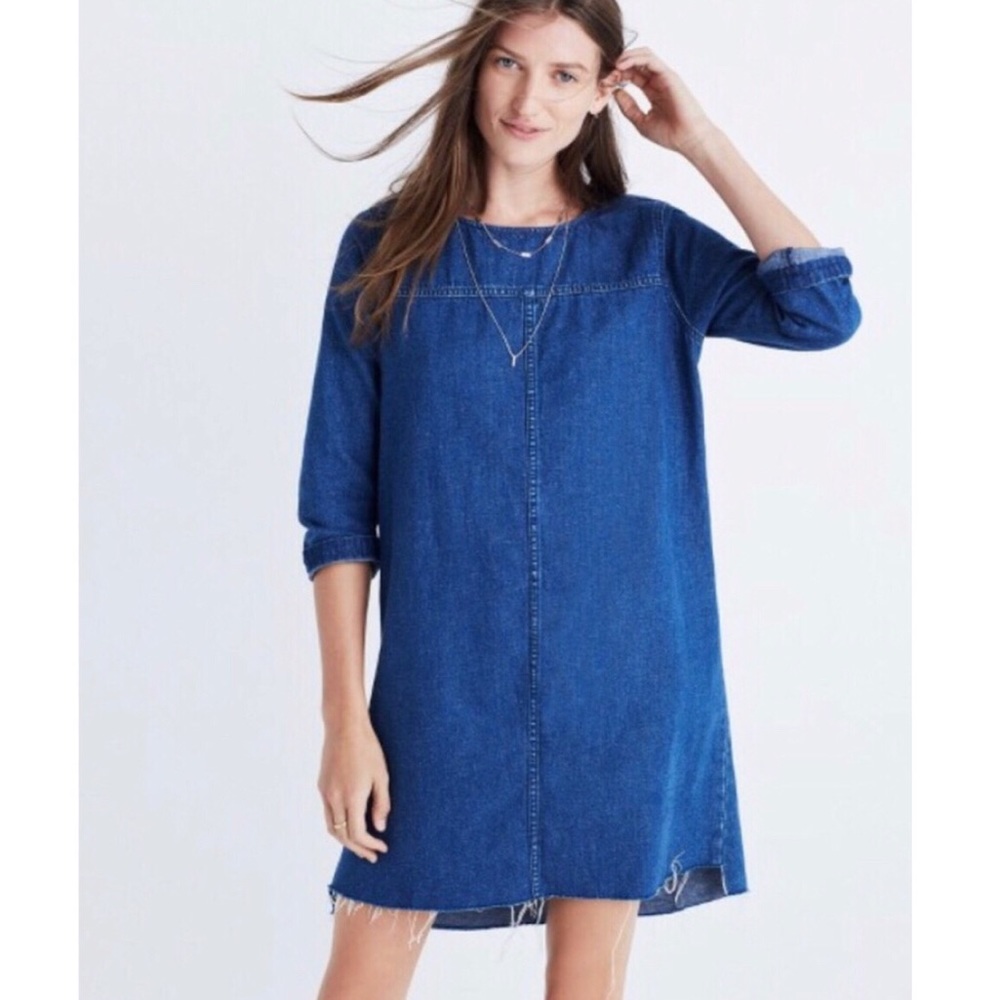 Madewell Alexa Chung Raw Hem Denim Dress